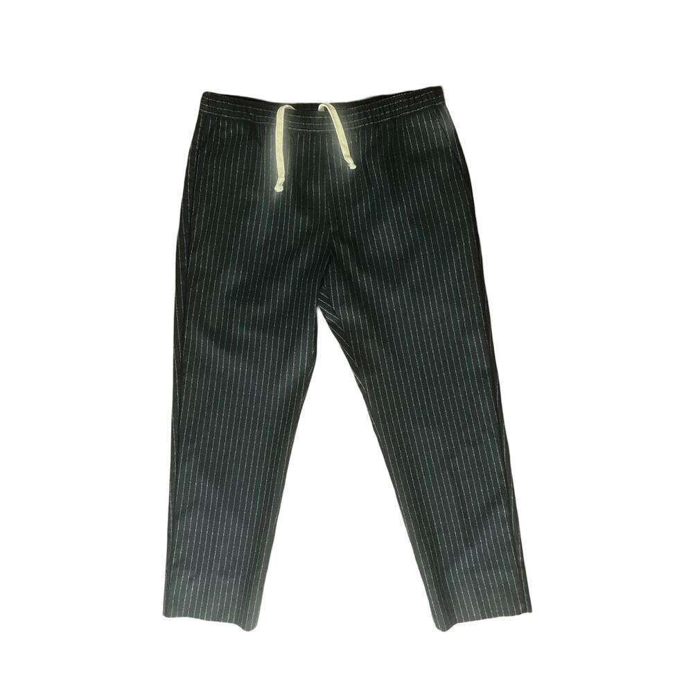 $1,995 NWT Gucci Gray "GUCCI" Stripe Print Monogram 100% Wool Men's Dress Pants